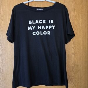 Women's Black Graphic Tee, 2XL NWOT